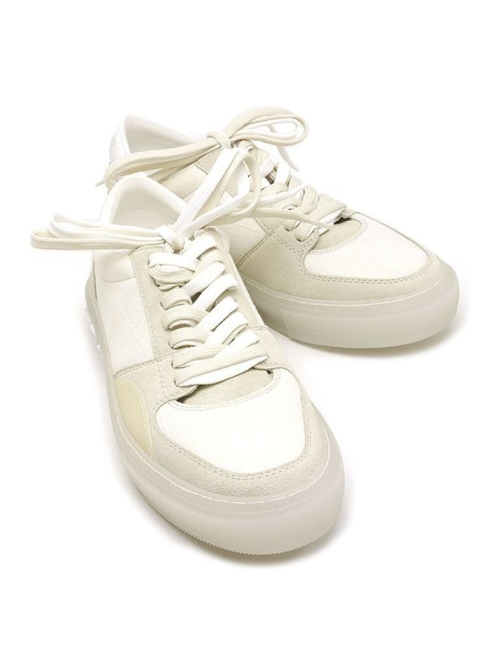 Louis Vuitton Ori Line Damier Giant Low Cut Sneakers 1 A9 Yu9 5.5 White